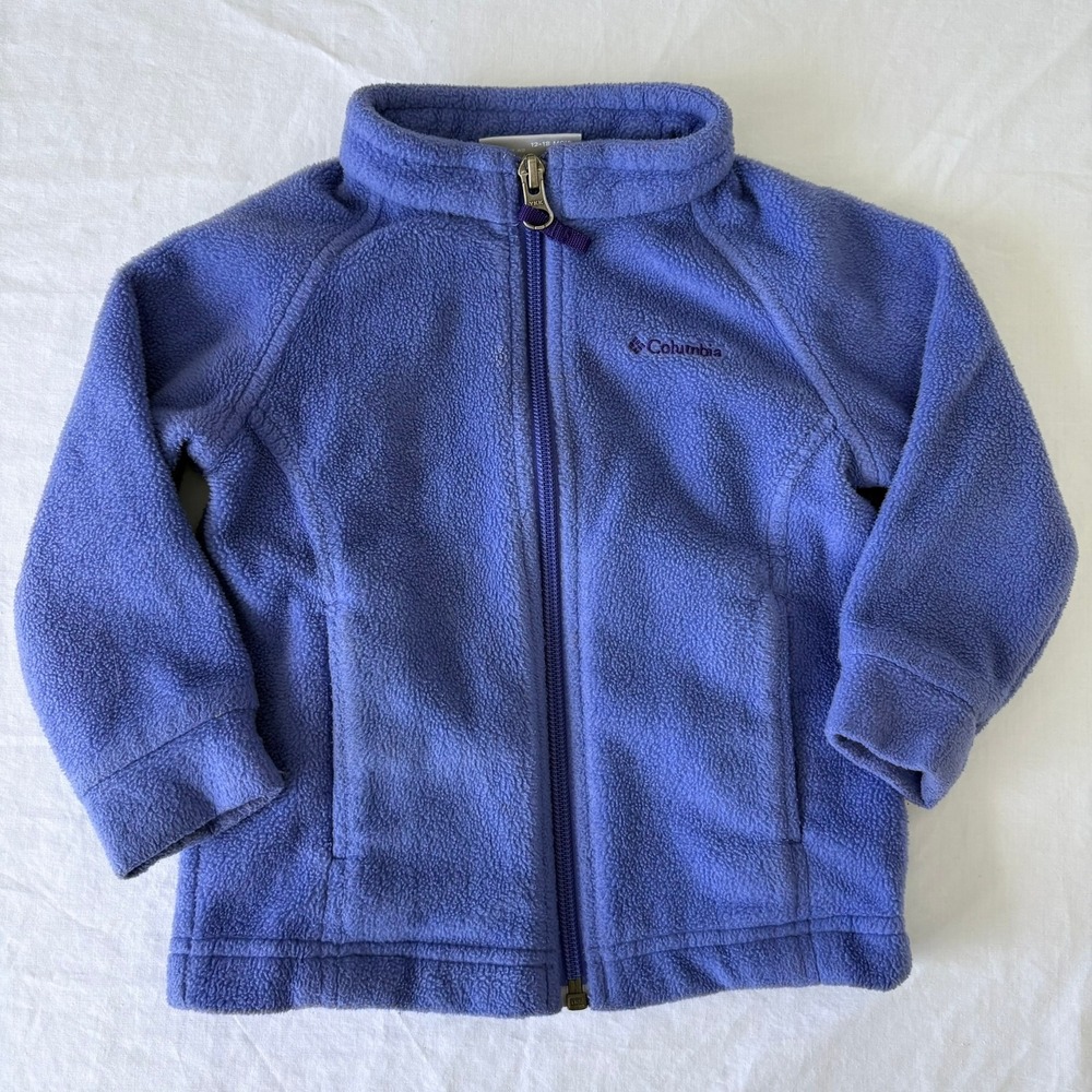 Columbia Benton Springs Full Zip Fleece Jacket Blue 12-18 Months Baby Toddler